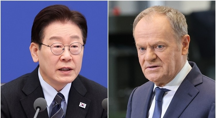 이재명 대통령(왼쪽)과 도날트 투스크 폴란드 총리(사진=연합뉴스)