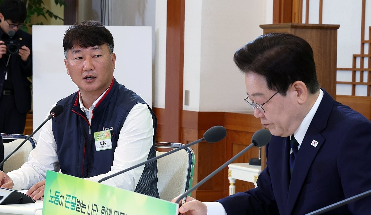 양경수 민주노총 위원장 발언(사진=연합뉴스)