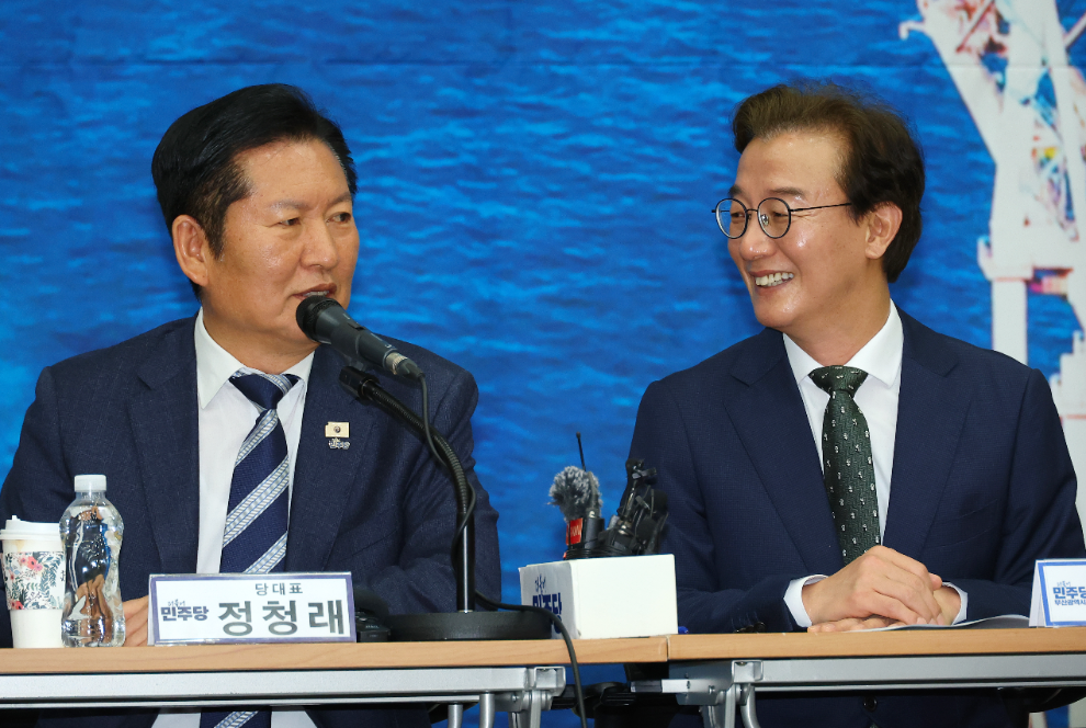 전재수 후보 관련 발언하는 정청래(사진=연합뉴스)