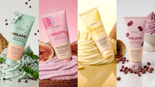 애경산업 포인트 팩과 세안 기능 결합한 젤라또 팩 클렌저 4종 선보여