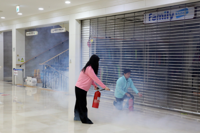 하이원워터월드, 화재 대응 합동훈련 실시