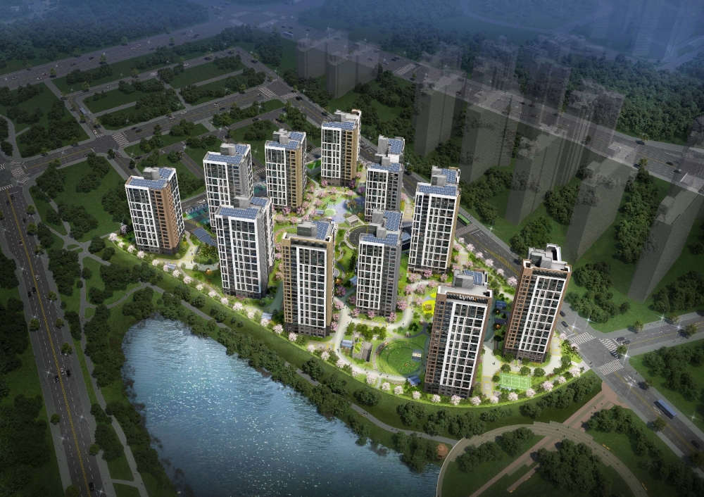 광주 남구 에너지밸리 D1블록 공공지원 민간임대주택 조감도.(사진=광주광역시도시공사)