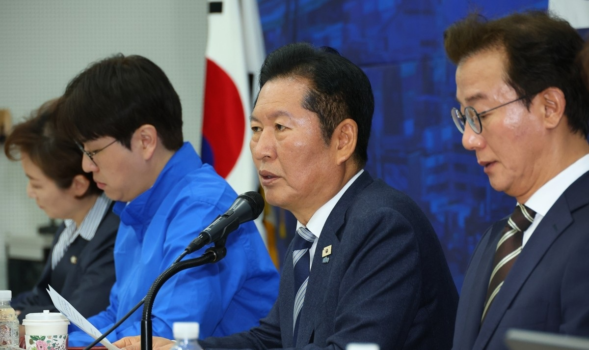부산 현장 최고위 발언하는 정청래 대표(사진=연합뉴스)