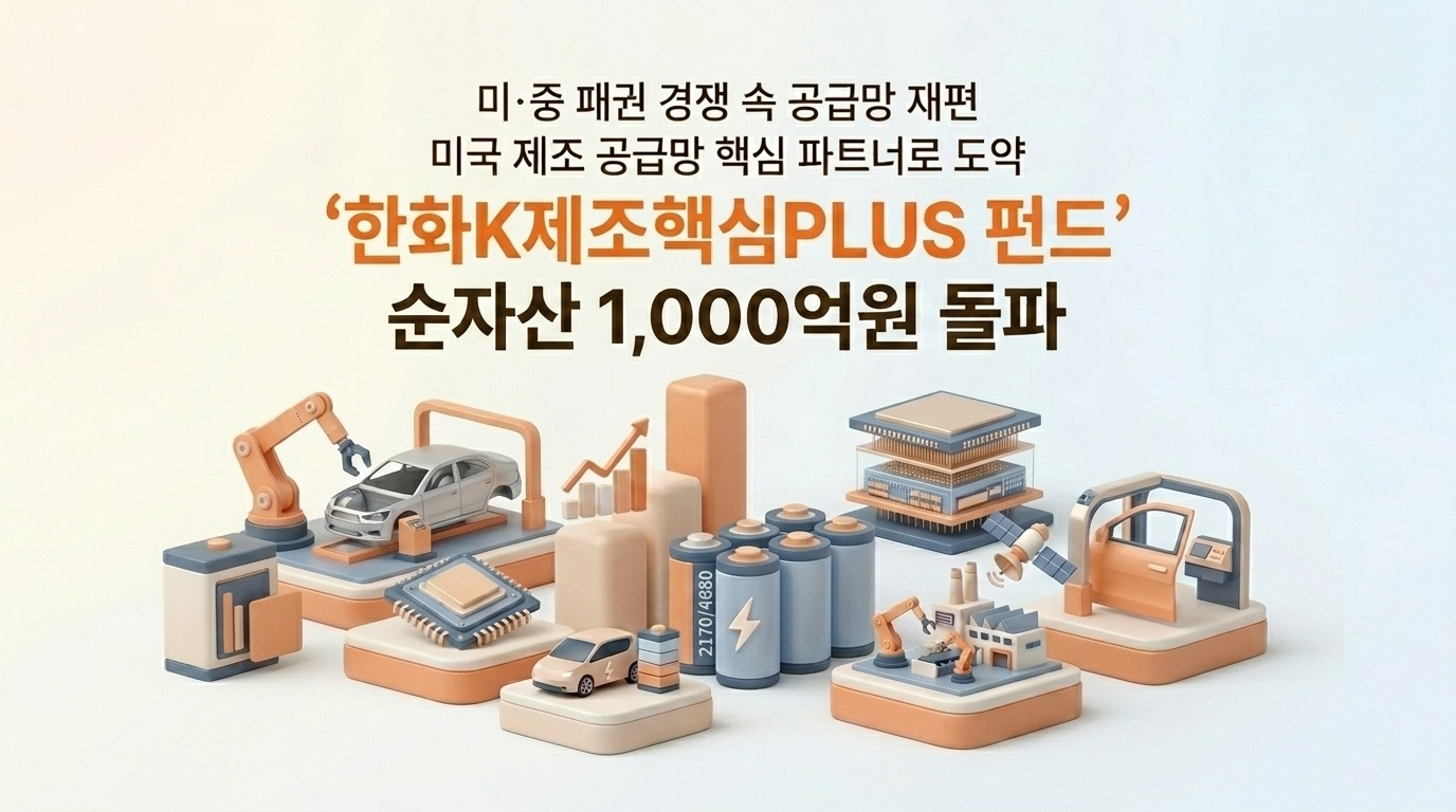 한화자산운용 '한화K제조핵심PLUS' 펀드, 설정 한 달여 만에 1,234억 돌파