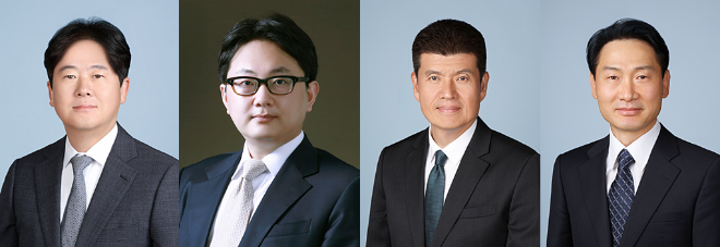 (왼쪽부터) 김남호·김근재 변호사, 최성호 고문, 김실근 고문∙세무사