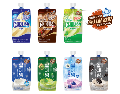 롯데웰푸드 설레임, 손시림 48% 완화 패키지 리뉴얼…쿨리쉬 신제품 선보여
