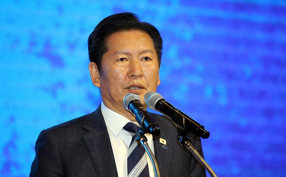 인사말 하는 정청래 대표(사진=연합뉴스)