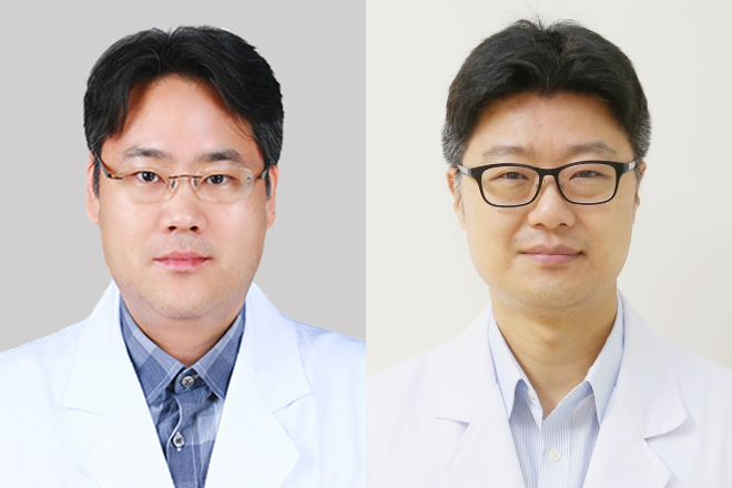 (왼쪽부터) 울산의대 서울아산병원 생화학분자생물학교실 이창환 · 미생물학교실 진준오 교수팀
