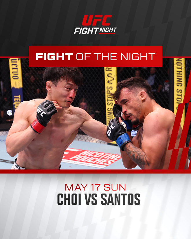 다니엘 산토스vs 최두호 경기 모습.(사진=UFC 한국 미디어 커뮤니케이션)