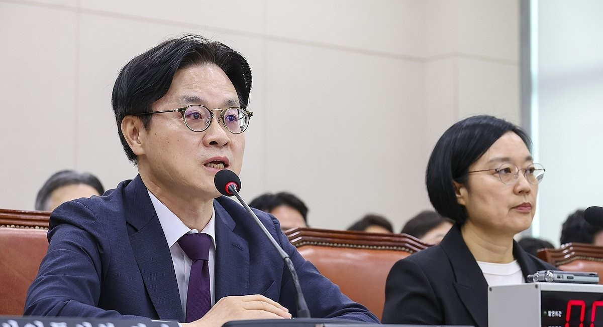 삼성전자 파업 관련 입장 말하는 김정관 산업통상부 장관(사진=연합뉴스)