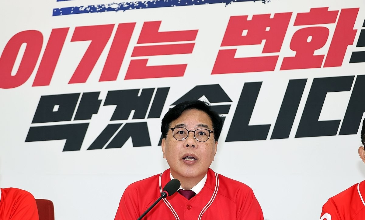 송언석, 6.3 지방선거 대국민 호소 기자간담회(사진=연합뉴스)