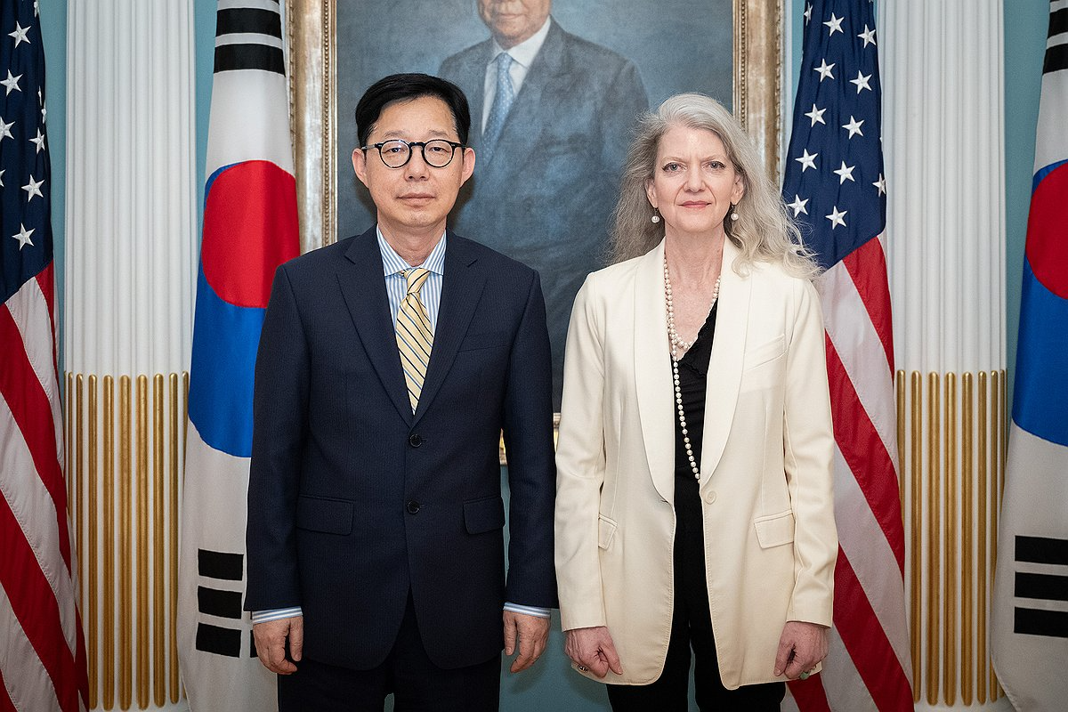 미국 국무부 정무차관 만난 박윤주 외교부 1차관(사진=연합뉴스)