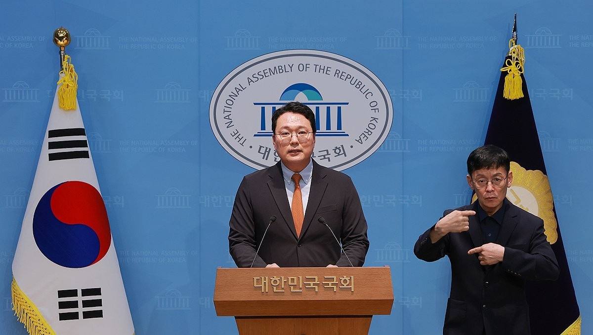 투표용지 부족 사태 관련 기자회견하는 개혁신당 천하람 원내대표(사진=연합뉴스)