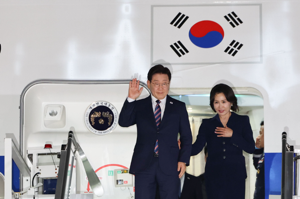 국빈 방문차 이탈리아 도착한 이재명 대통령과 김혜경 여사(사진=연합뉴스)
