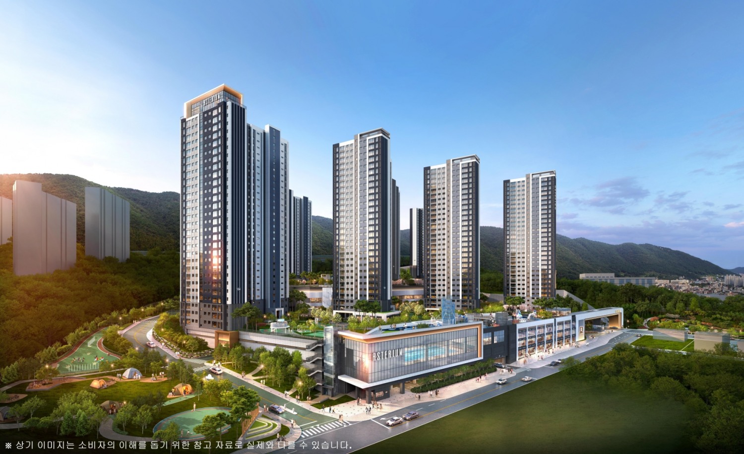센트레빌 아스테리움 거제 투시도.(사진=동부건설)