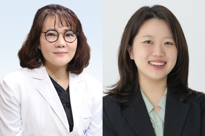 분당서울대병원 병리과 정진행 교수(좌), 김성진 연구원(우). 사진=분당서울대병원