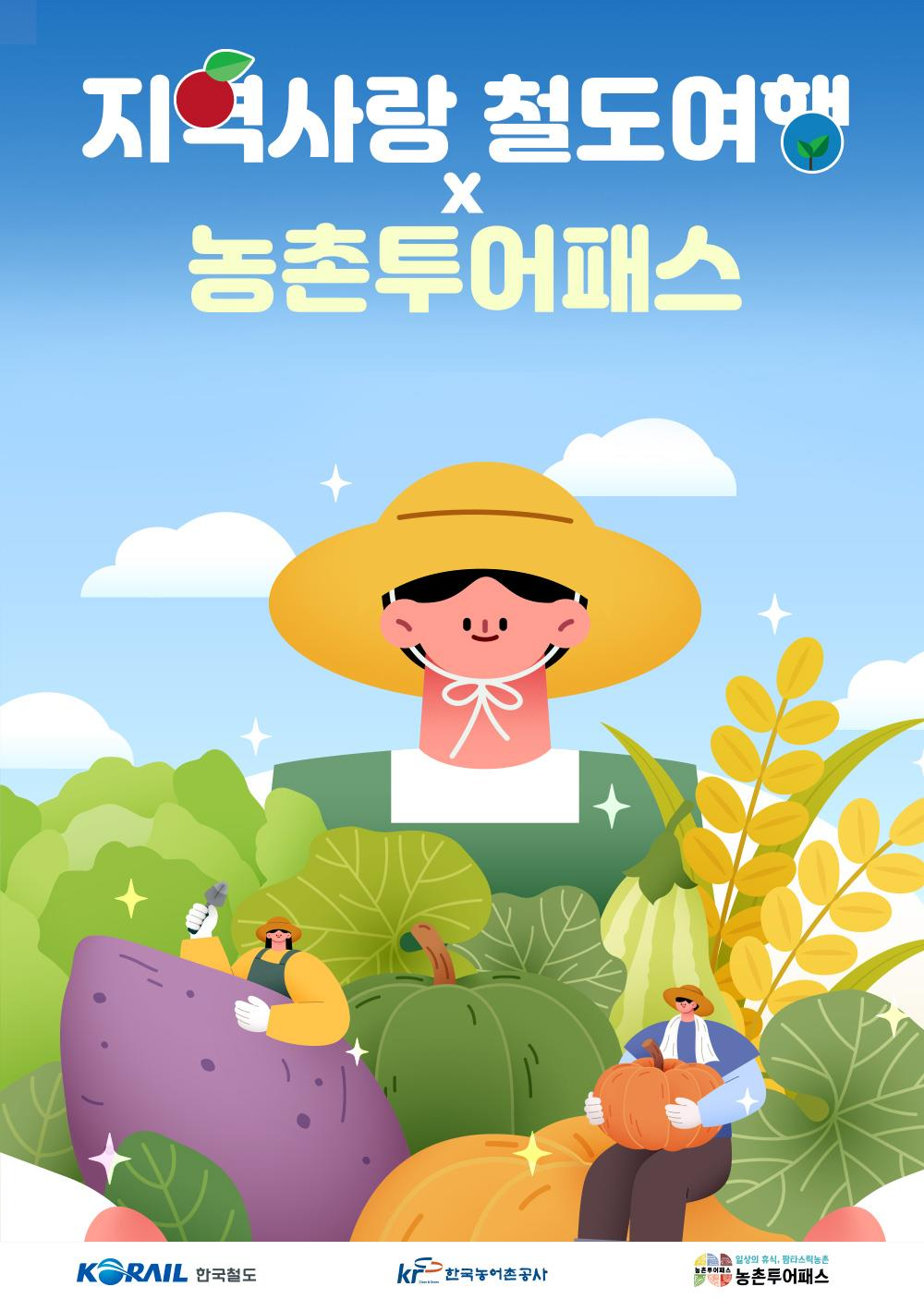 지역사랑 철도여행 농촌투어패스 포스터.(사진=코레일)