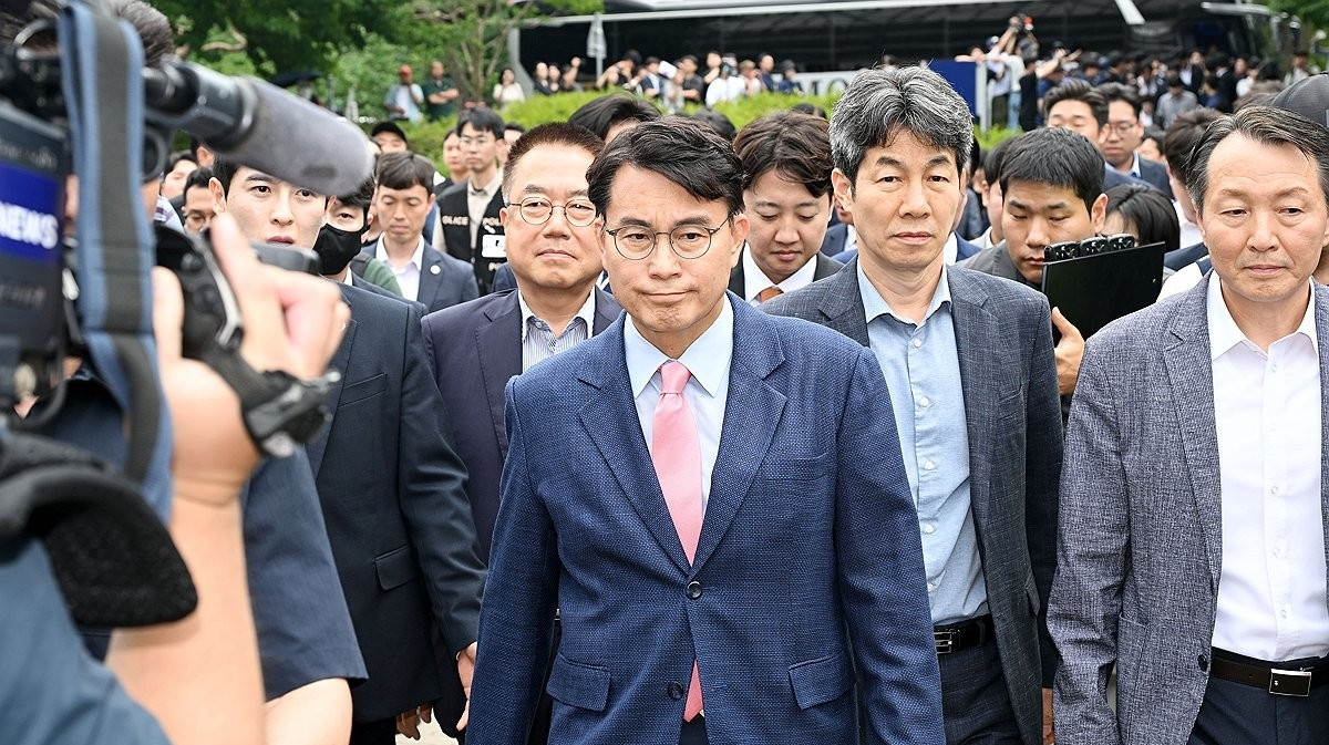 올림픽공원 개표소 현장 점검 나선 윤상현 선관위 국조특위 위원장(사진=연합뉴스)