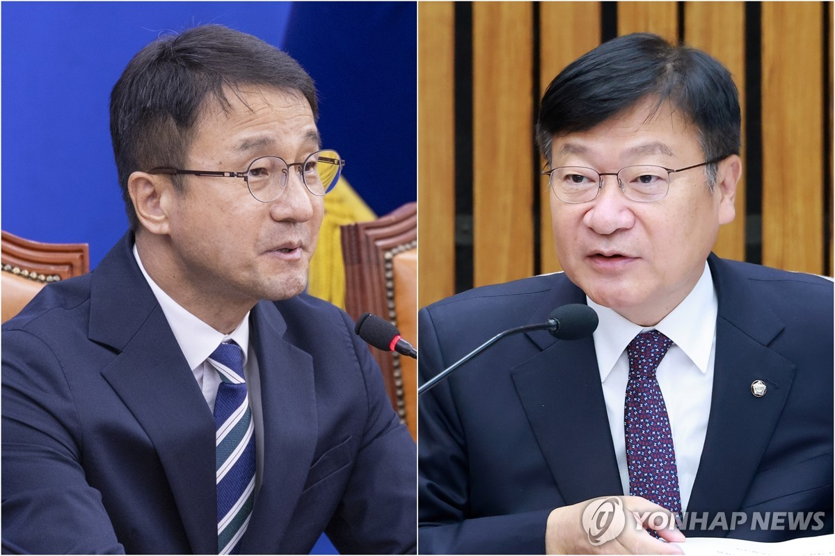 더불어민주당 한병도 원내대표와 국민의힘 정점식 원내대표(사진=연합뉴스)