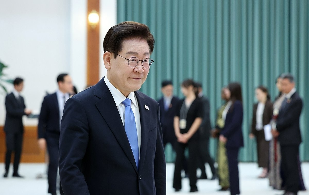 신임장 제정식 참석한 이재명 대통령(사진=연합뉴스)