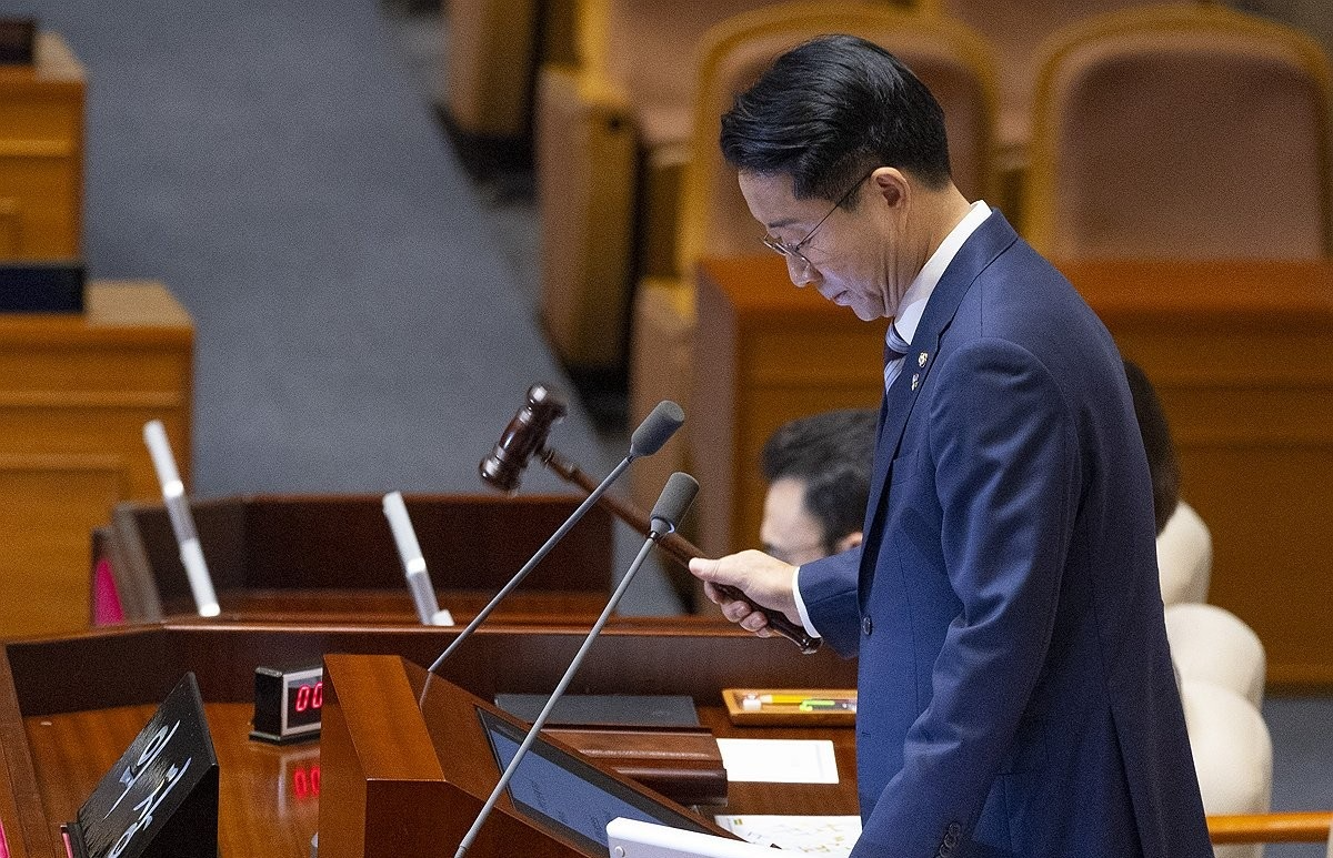 22대 하반기 상임위원장 선출안 상정하는 조정식 국회의장(사진=연합뉴스)