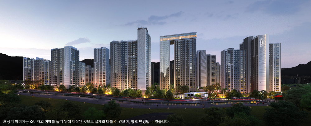 창원 한신더휴 메가센텀 투시도.(사진=한신공영)