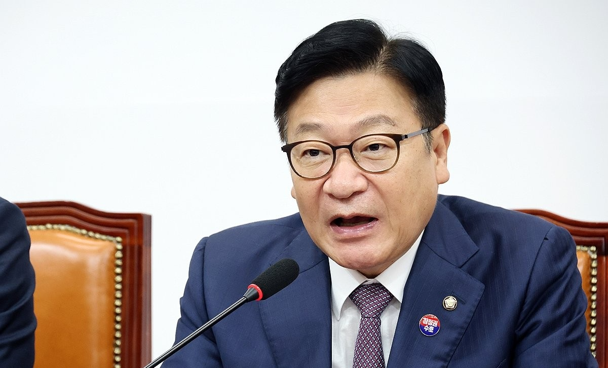 최고위 발언하는 정점식 원내대표(사진=연합뉴스)