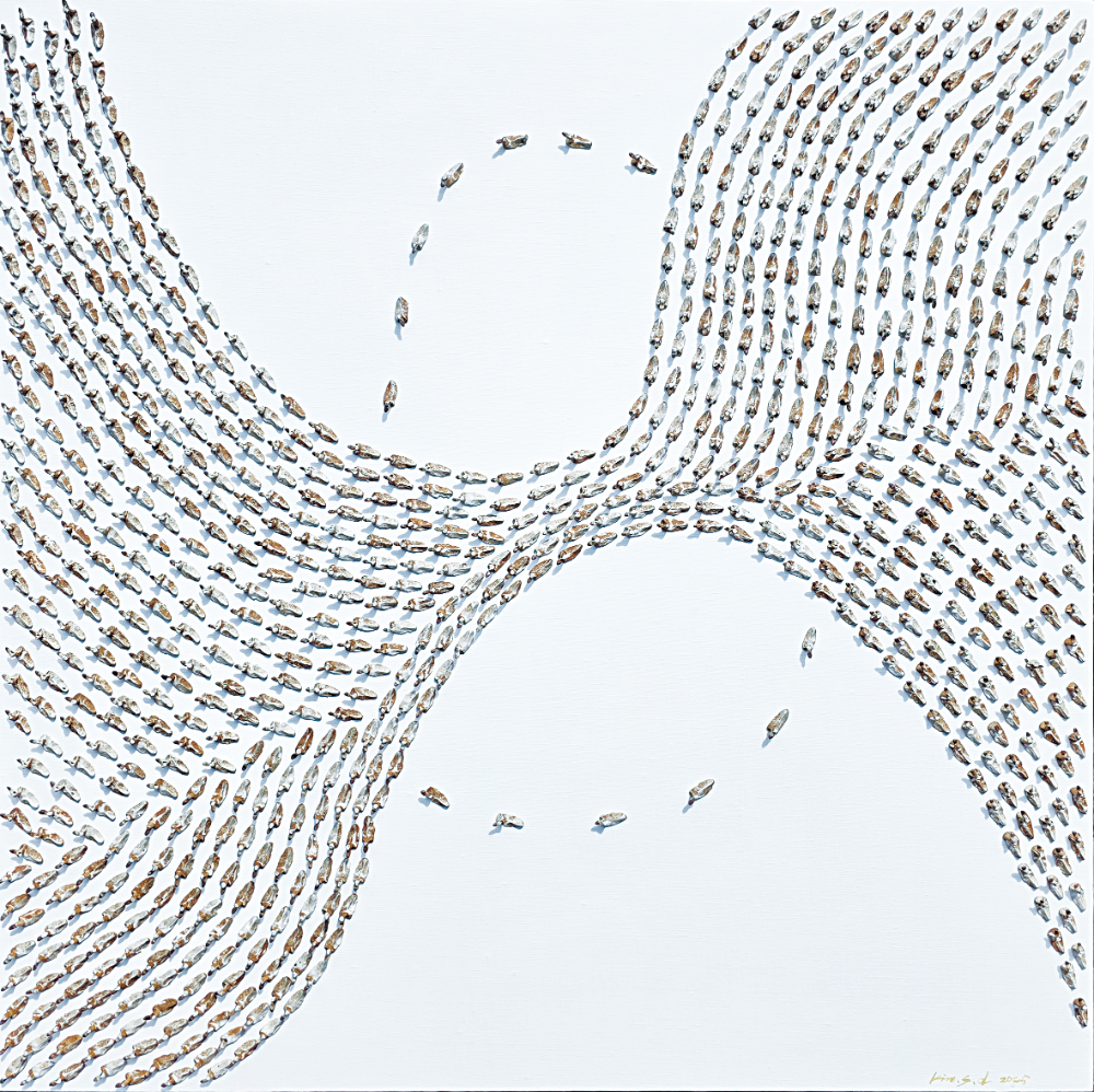 내면적 조우, 91X91cm(2550_s01), Ceramic on Canvas