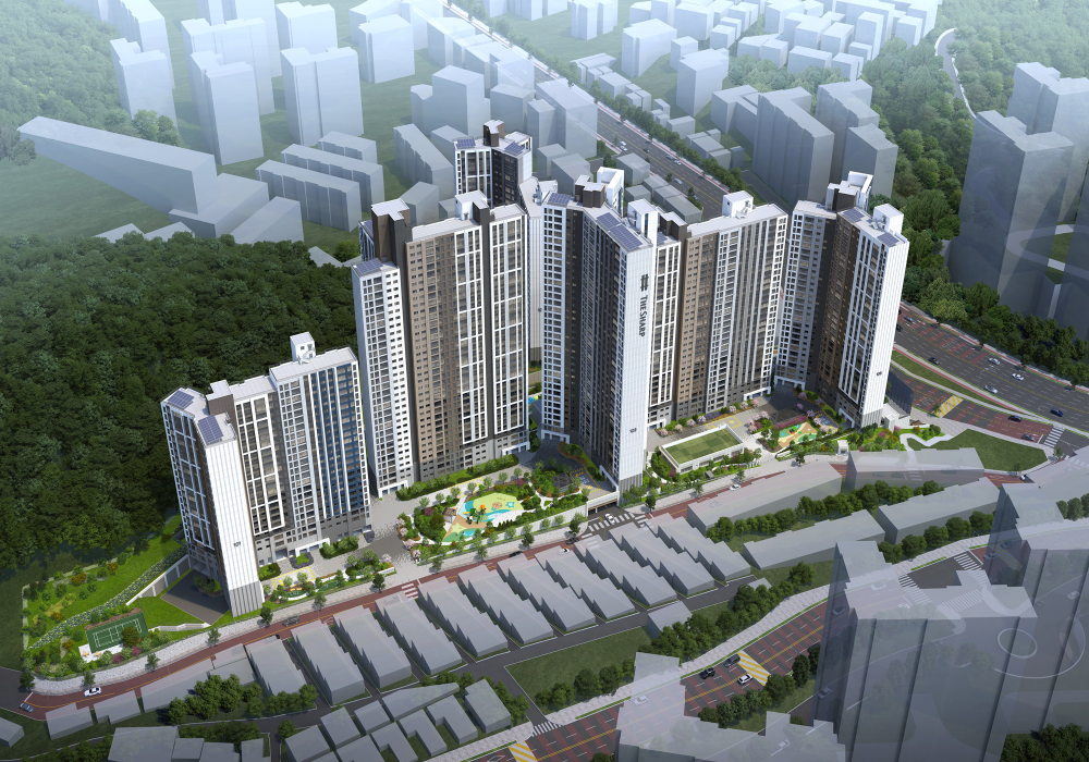 더샵 트리센트 조감도.(사진=포스코이앤씨)