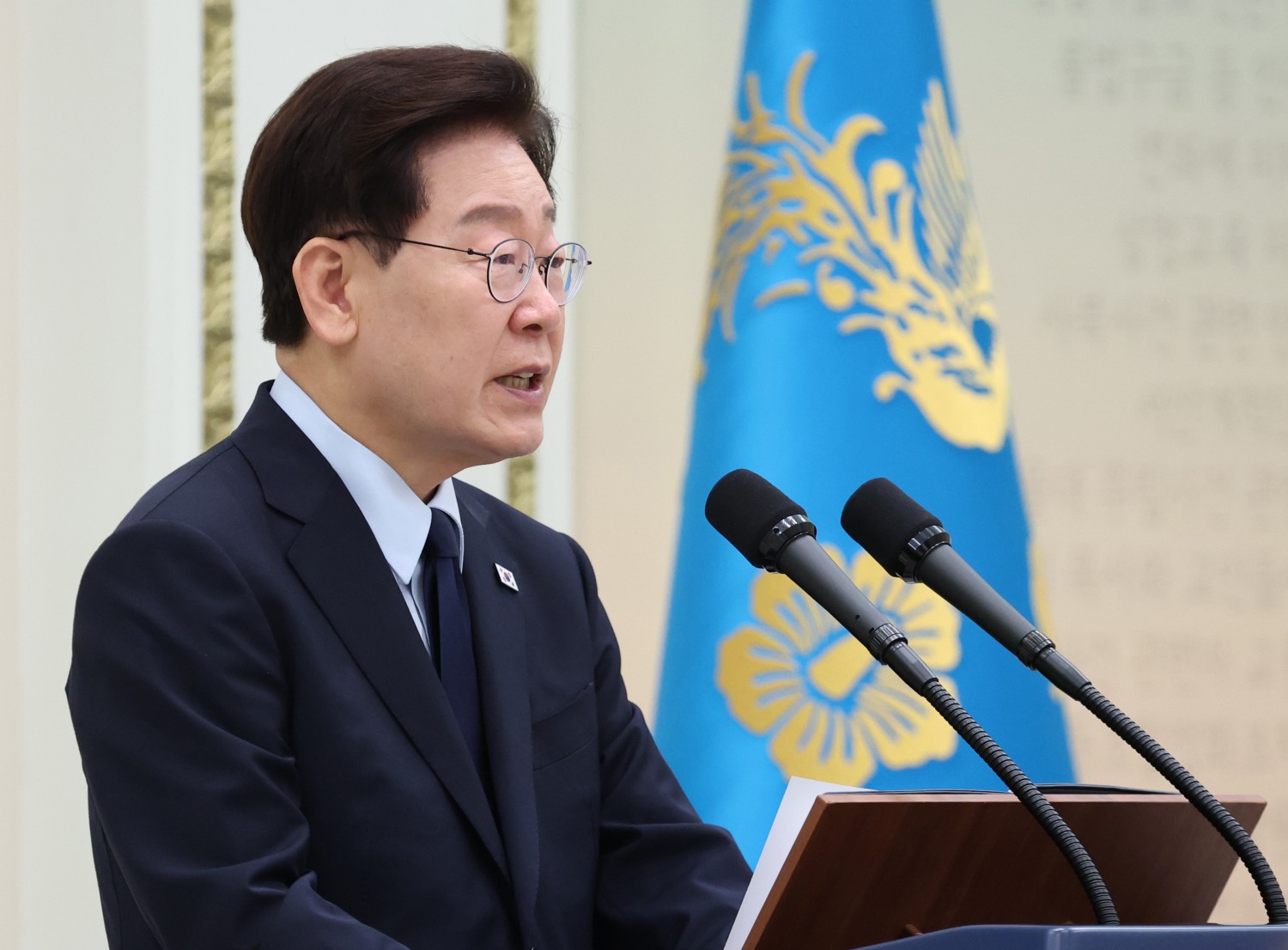 이재명 대통령이 7일 청와대 영빈관에서 열린 진실화해위 3기 출범 계기 국가폭력 피해자 위로 오찬에서 인사말을 하고 있다. 사진=연합뉴스