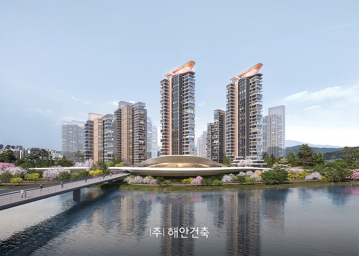 올림픽훼밀리타운 조감도.(사진=해안건축)