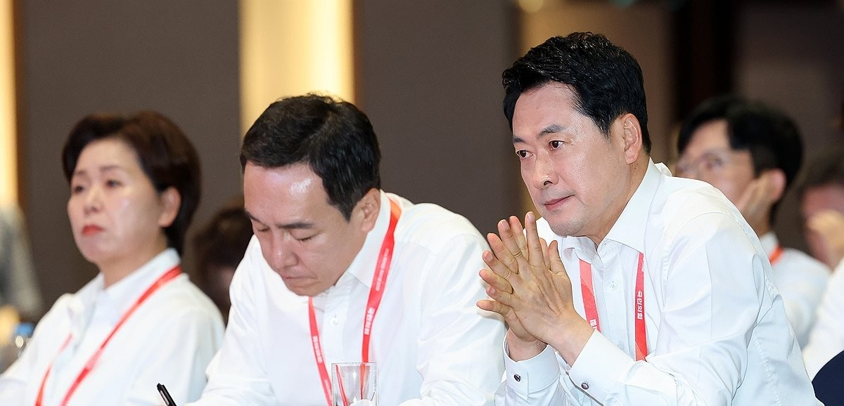 연찬회에 참석한 장동혁 대표(사진=연합뉴스)