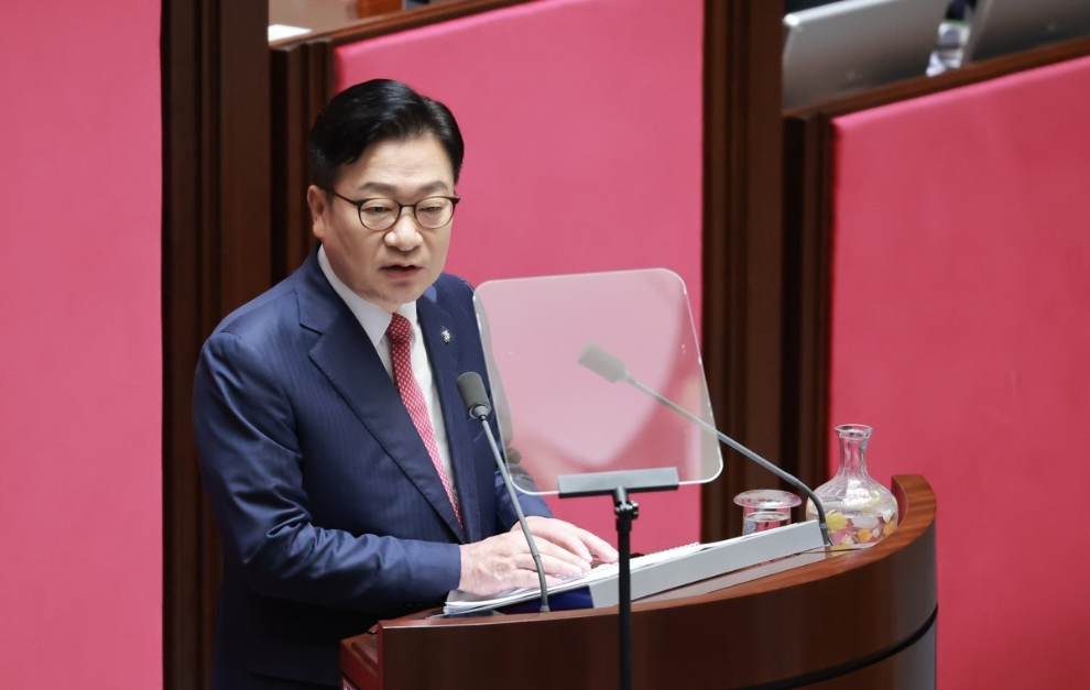 교섭단체 대표 연설하는 국민의힘 정점식 원내대표(사진=연합뉴스)