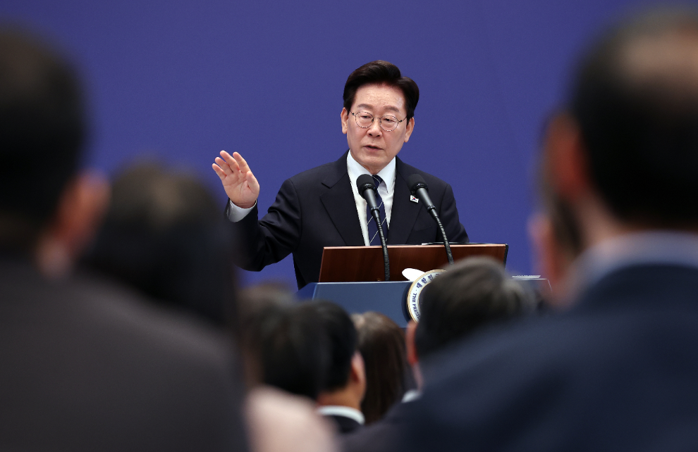 이재명 대통령, 기자회견 발언(사진=연합뉴스)