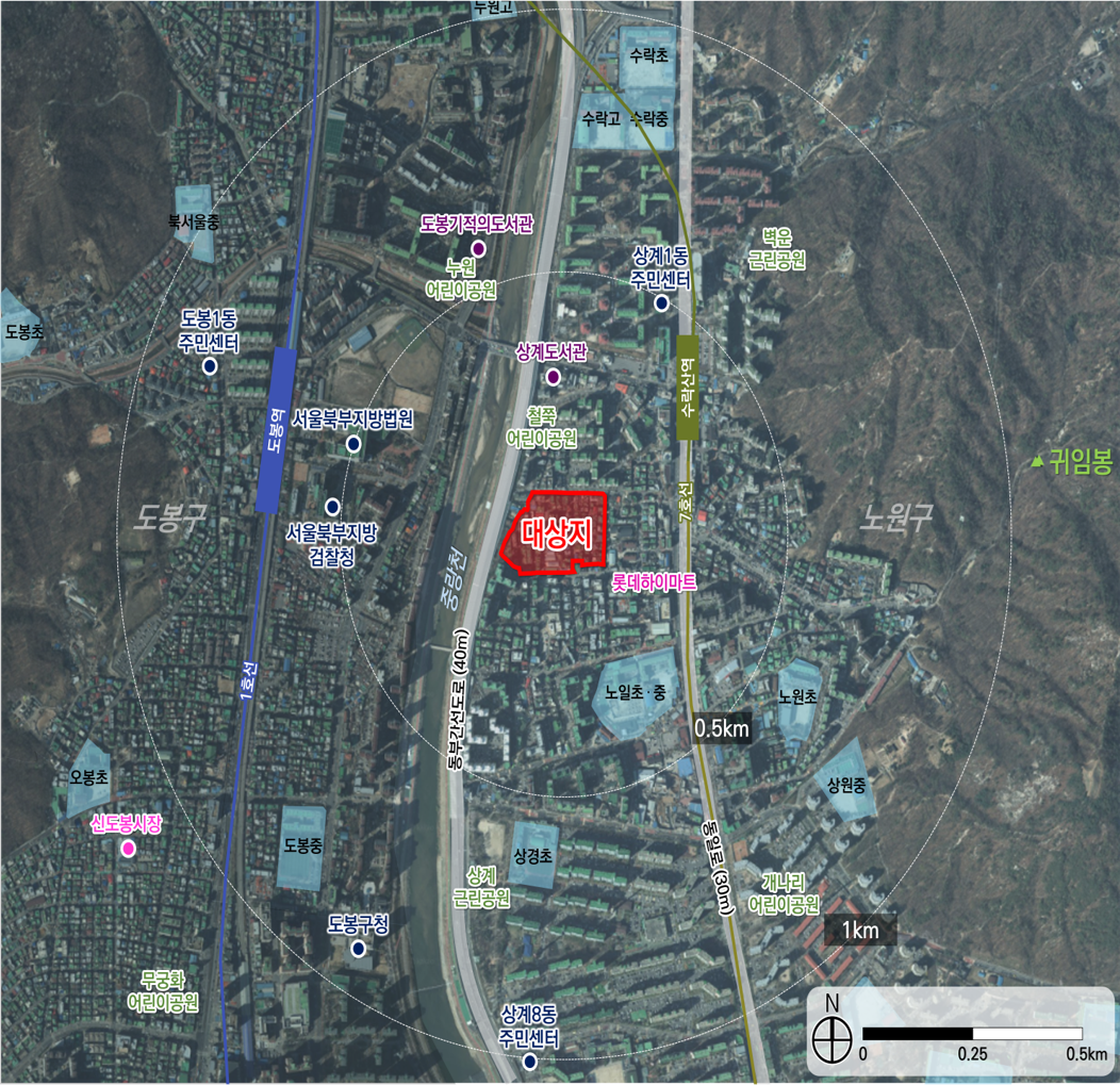 수락산역 위치도(생활여건도).(사진=LH)