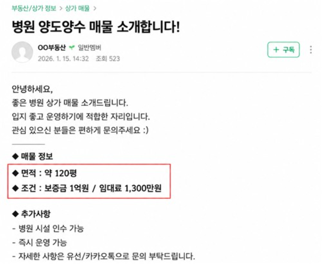 가상의 온라인 부동산 광고 예시.(사진=서울시)
