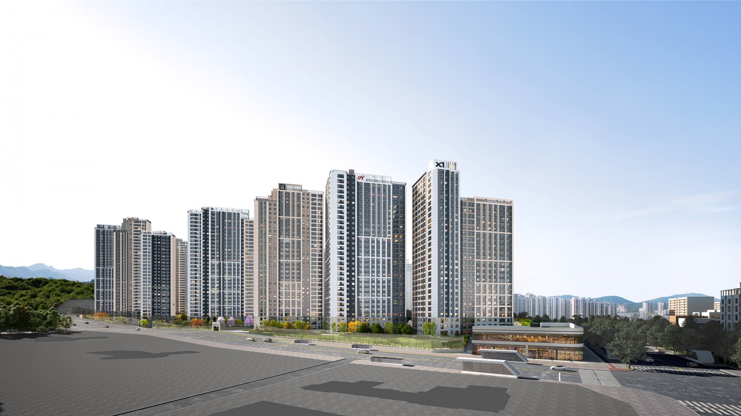 산곡역자이힐스테이트&하늘채 투시도.(사진=GS건설)