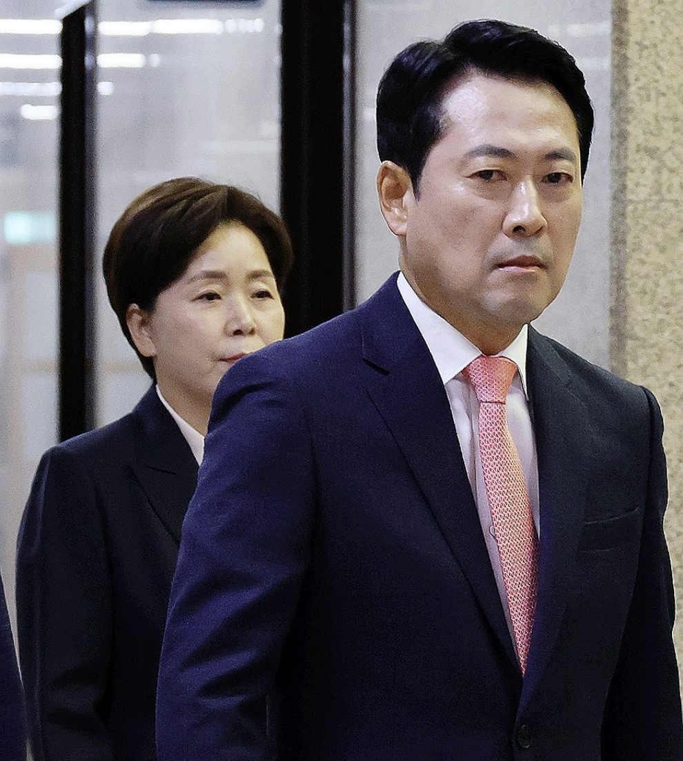 굳은 표정의 장동혁 대표·양향자 최고위원(사진=연합뉴스)