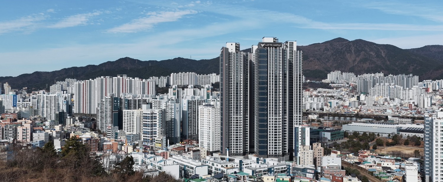 가야역 롯데캐슬 스카이엘 준공 모습.