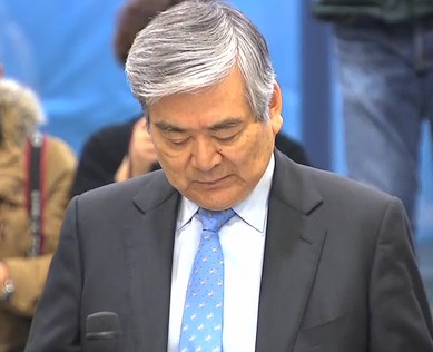 ▲고개숙인조양호한진그룹회장