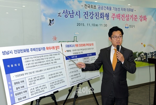 ▲김남준대변인이브리핑을하고있다.(사진제공=성남시)