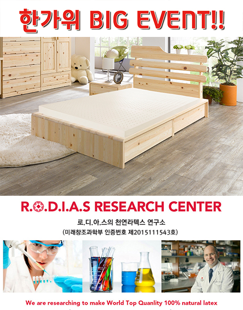 천연라텍스매트리스, 베개 증정 한가위 빅 이벤트 진행