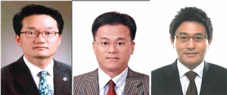 좌측부터 회장 황규표 변호사, 부회장 남준희 변호사와 홍요셉 변호사