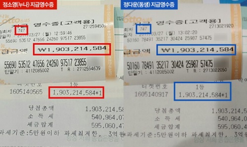 SNS에서 화제 된 ‘로또남매’ 남매 모두 1등 당첨