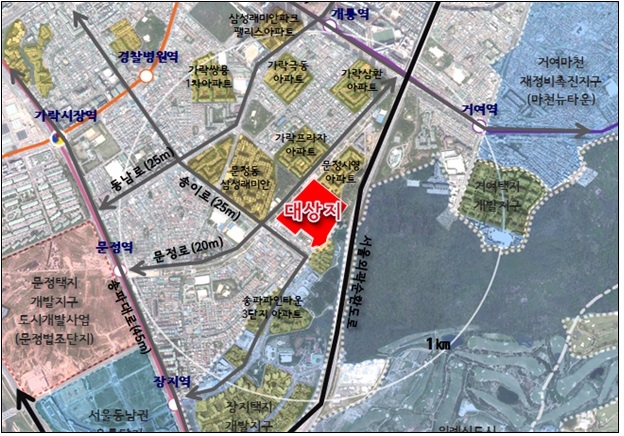 문정동 136번지 재건축 위치도.(자료=서울시 클린업시스템)