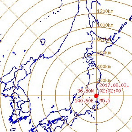 일본지진, 5.0 규모...인근 도쿄도 흔들 비교적 얕은 진앙지'