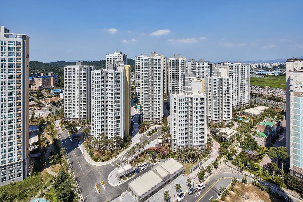 광주 선운 3BL 아파트 전경.(사진=한화건설)