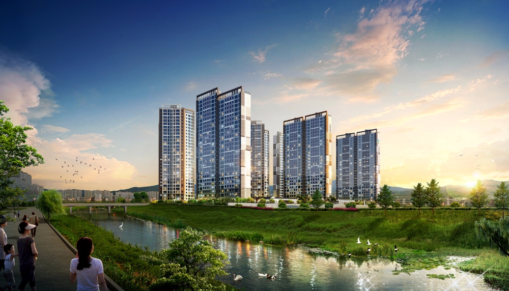 밀양 나노시티 한신더휴 투시도.(사진=한신공영)