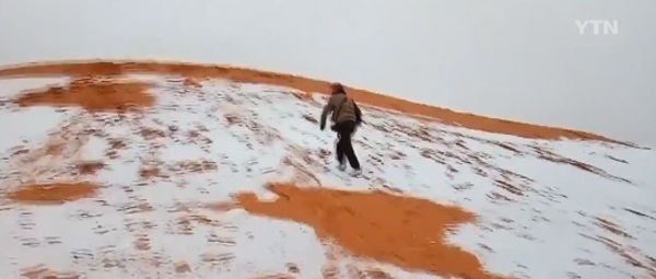 사하라 사막 눈, '전 세계 기이한 현상...올겨울 강타한 라니냐가 원인?'