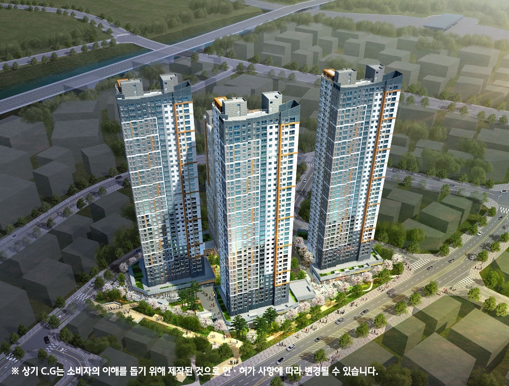 힐스테이트 동탄 2차 조감도.(사진=현대건설)